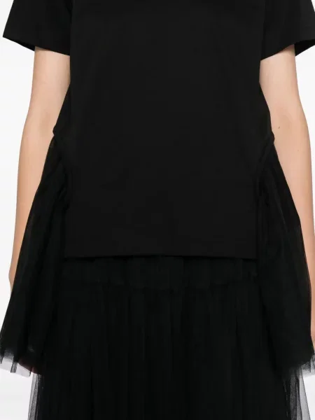 Tricou Noir Kei Ninomiya din tul negru