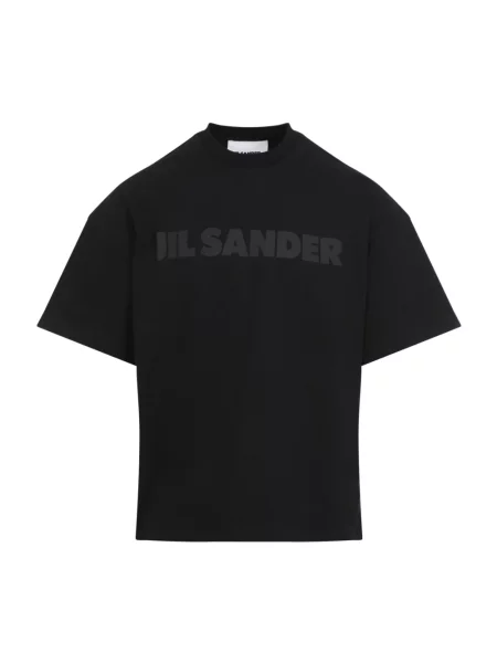 Koszulka Jil Sander z logo czarna