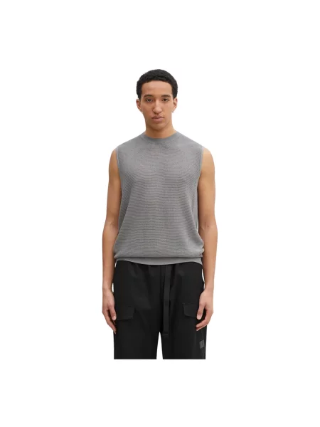 Kamizelka Graphic Knit Vest lekki szary