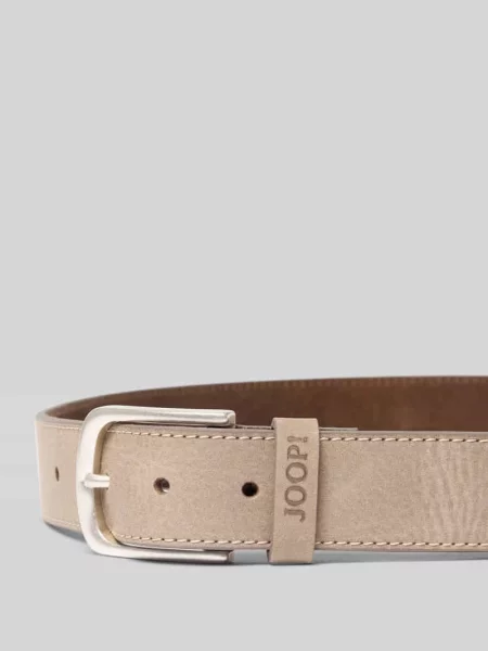 Pasek z naturalnej skóry bydlęcej Joop! Collection beżowy