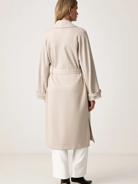 MM by Max Mara női kabát viszkózzal MMLESPOSTO bézs