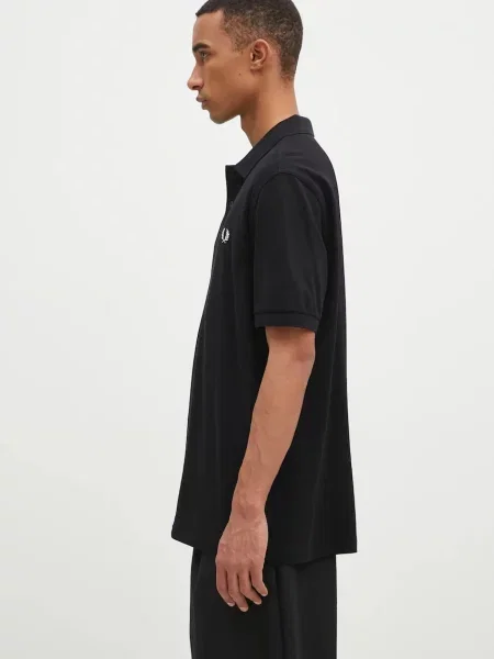 Tricou FRED PERRY Plain Polo T-Shirt Black M negru