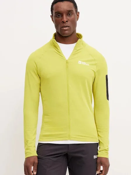 Sportska dukserica Jack Wolfskin Prelight bez uzorka zelena