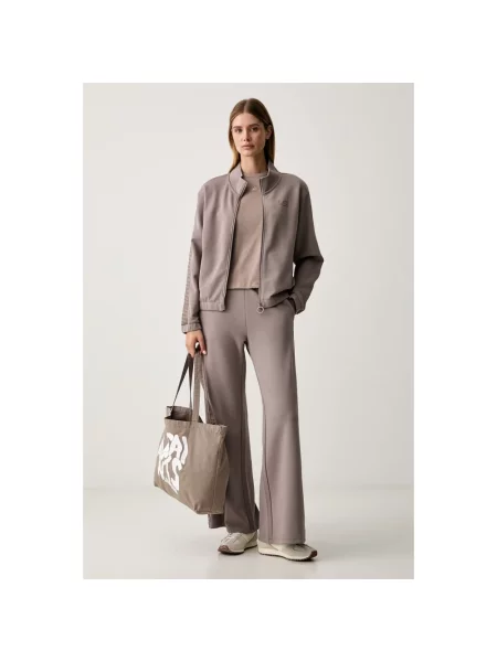 Spodnie Emporio Armani Ea7 z logo brązowe