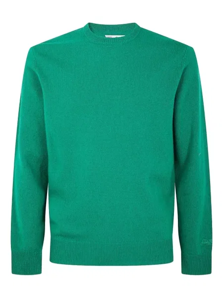 Pulover Mc2 Saint Barth cu decolteu rotund verde
