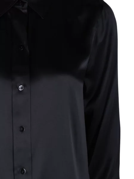 Cămașă L'agence de mătase negru