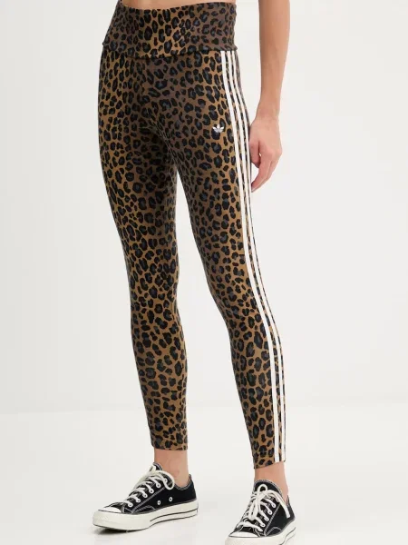 Adidas Originals legginsy Legging wzorzyste brązowy