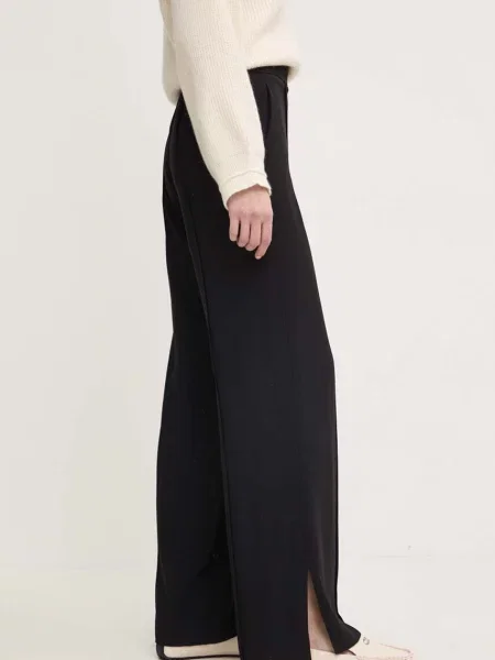 Liviana Conti pantaloni femei lat high waist negru