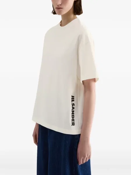 Tricou Jil Sander cu imagine alb