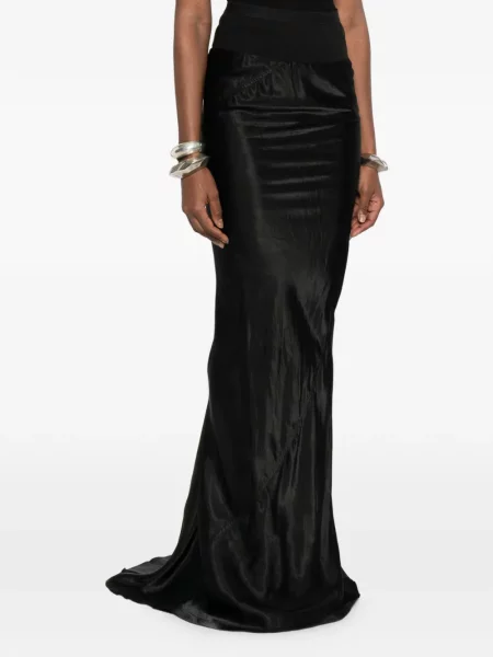 Maxi fusta maxi Rick Owens cu volane negru