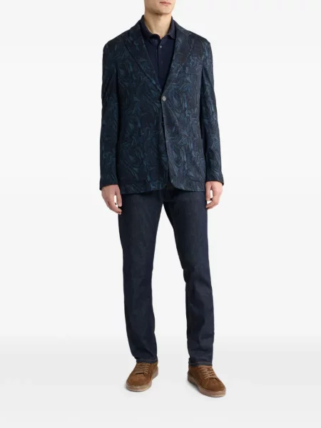 Sacou Etro cu model paisley albastru