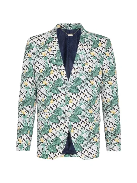 Sacou Billionaire cu imprimeu geometric verde
