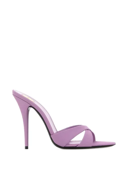 Sandale Saint Laurent din satin violet