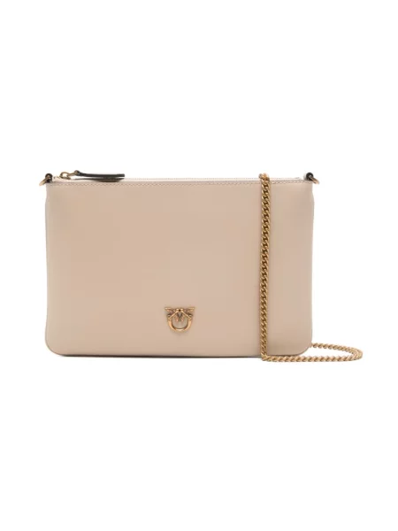 Torebka na łańcuszku Pinko bez obcasa klasyczna różowa