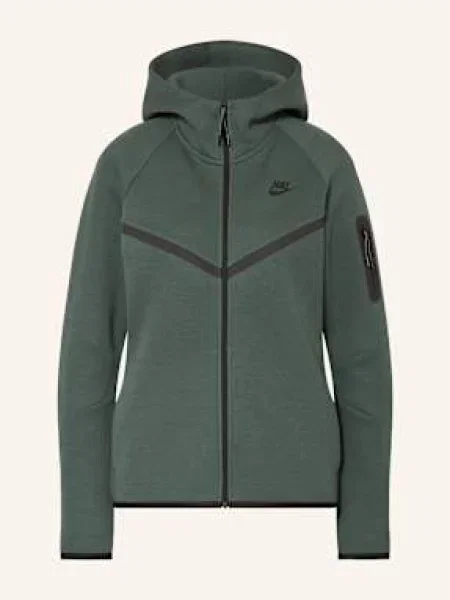 Nike Mikinová Bunda Sportswear tmavě zelená