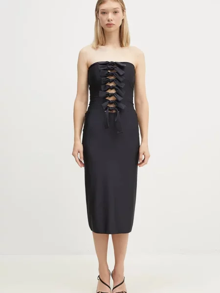 Šaty Coperni Jersey Knot Gala černá