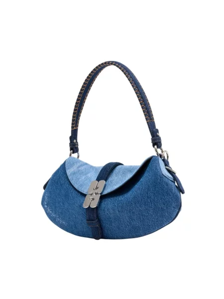 GANNI B-Kat Denim torebka jeansowa niebieska