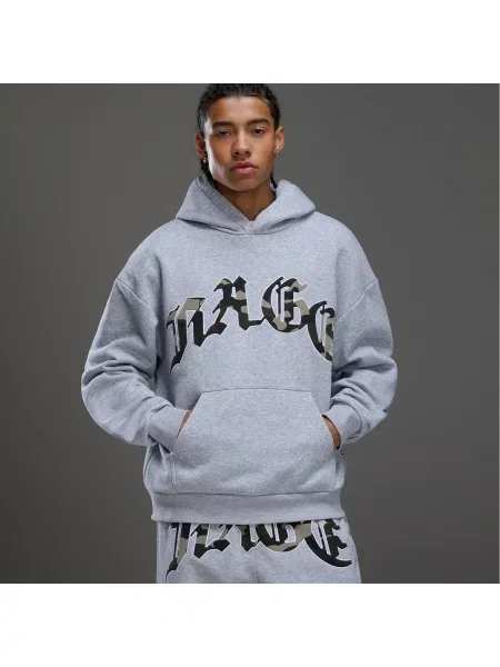 Cropp Худі з принтом light grey сіре