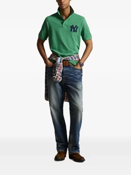 Ριγέ δερμάτινος κάλτσες Polo Ralph Lauren με κορδόνι μαύρο