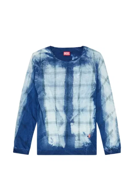 Tricou Diesel în carouri albastru