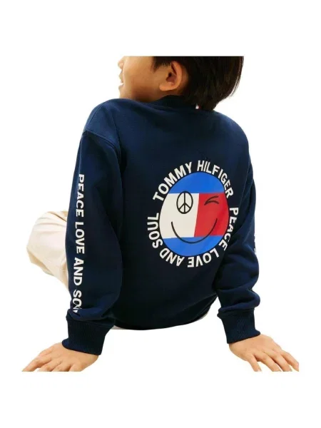 Geacă copii Tommy Hilfiger albastru