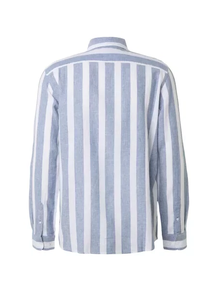 INDICODE JEANS Košeľa Donuld melírovaná / šedobiela modrá