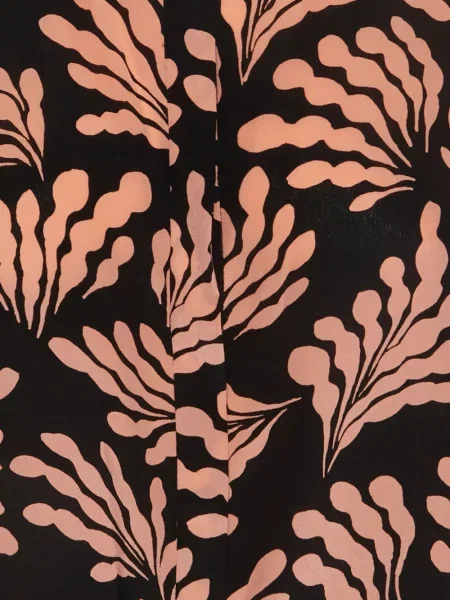 Μεταξωτή μπλούζα Dvf Diane Von Furstenberg με σχέδιο μαύρο