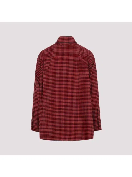 Koszula Balenciaga flanelowa czerwona