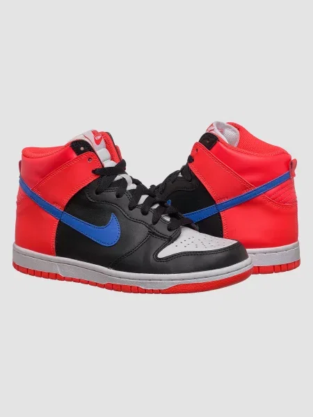 Кожаные кроссовки Nike Dunk черные