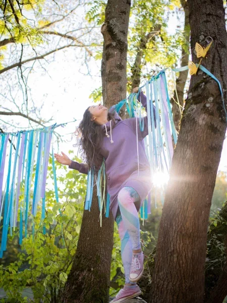 Bluza sportowa z kapturem DEEP TRIP Luzak różowa