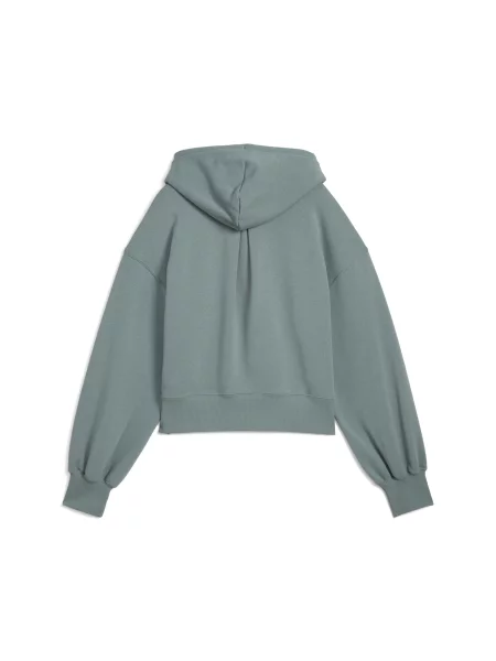 Укороченное худи Puma зеленое