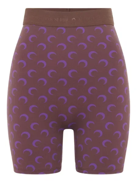 Pantaloni scurți Marine Serre cu imagine din jerseu biker violet