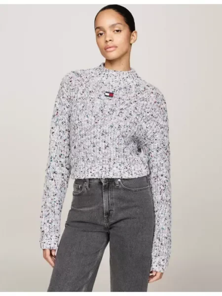 Tommy Jeans Pulover | Cropped Fit cu adaos de lână