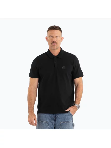 Tricou polo pentru bărbați Pitbull West Coast Polo Pique Regular black negru