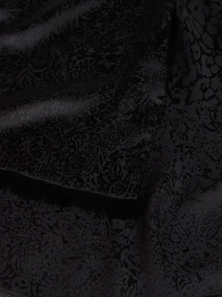 Fular Etro cu imprimeu animal print negru
