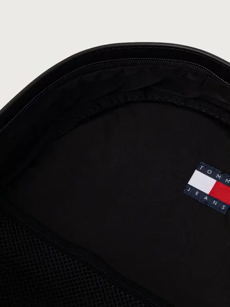 Tommy Jeans раница мъжка от имитация на кожа черно