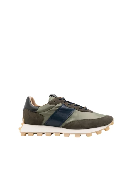 Sneakersy Tod's sznurowane skórzane zielone