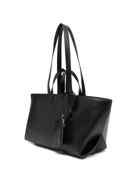 Geantă shopper A.p.c. din piele negru