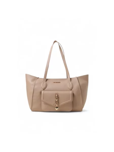 Shopperka Love Moschino beżowa