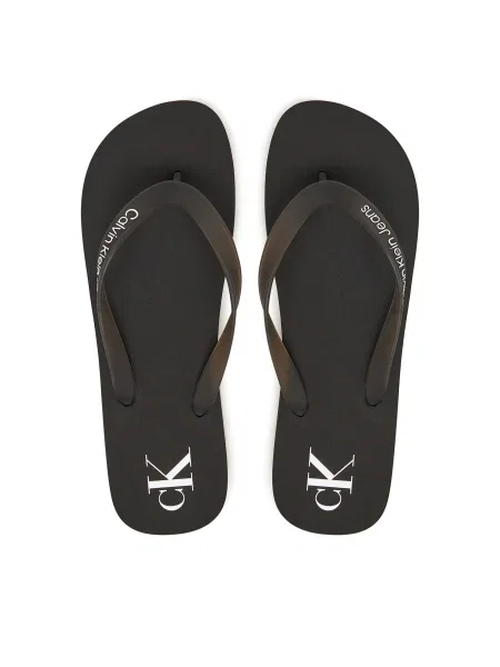 Джапанки Calvin Klein Jeans BEACH SANDAL TRANSPARENT TPU мъжки черно