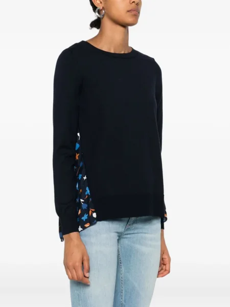 Pulover Marc O'polo cu model floral cu imagine albastru