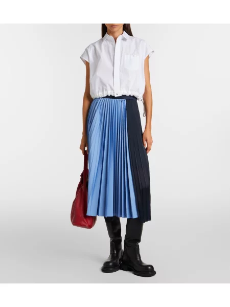 Cămașă Sacai din poplin alb