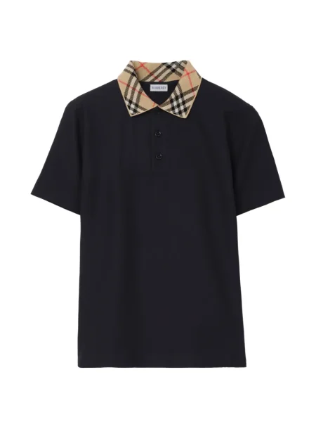 Gulerat polo Burberry în carouri albastru
