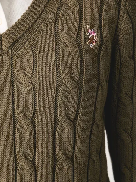 U.S. Polo Assn. светр V-NECK CABLE