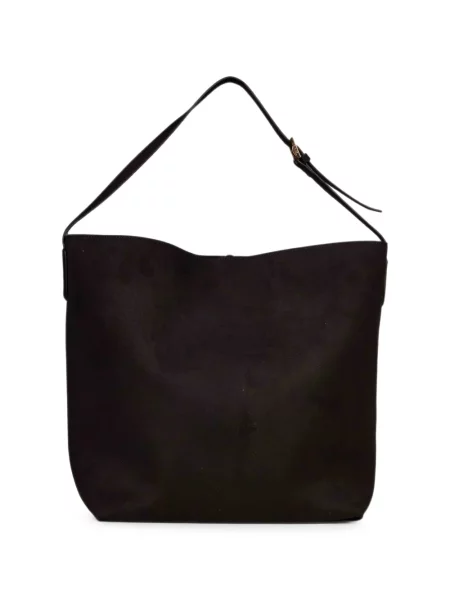Geantă shopper Themoirè din piele de căprioară negru