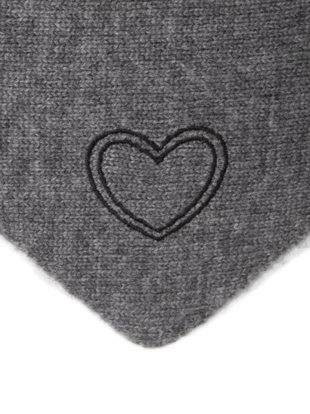 Pleteni šal Claudie Pierlot s vezom s uzorkom srca siva