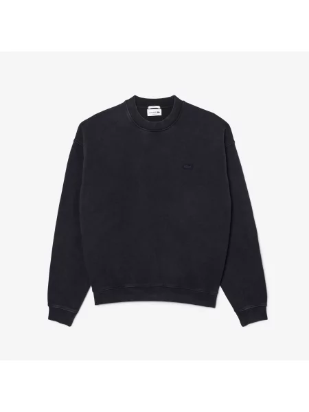 Lacoste Bluza Z Efektem Prania O Luźnym Kroju czarna