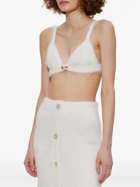 Top Alessandra Rich w kwiatki biały