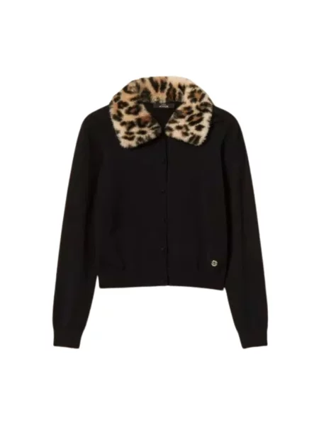 Dzianinowy sweter Twinset czarny