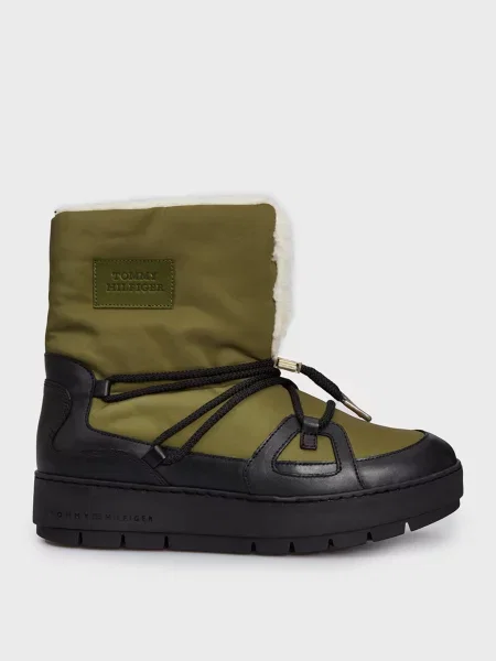 Дутики Tommy Hilfiger зеленые